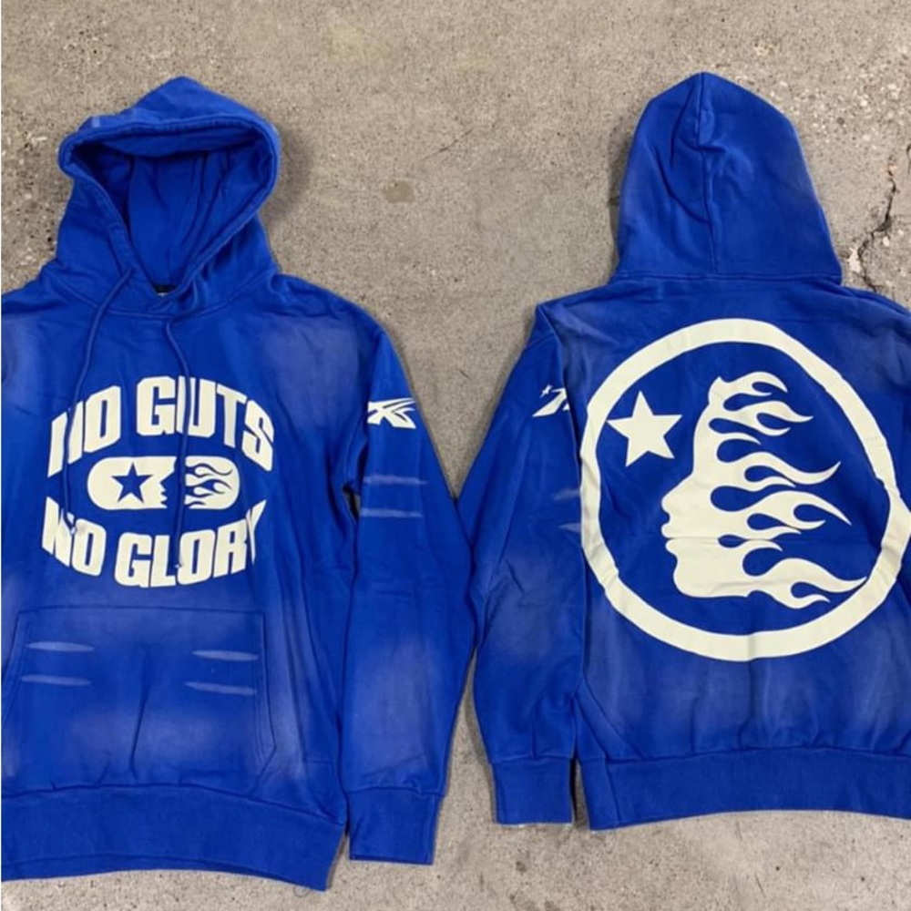 Reebok Blue Hoodie with Graphic Print
